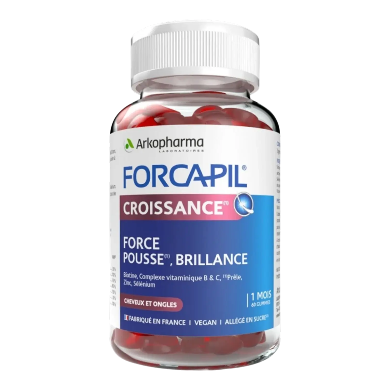 Pilulier de Arkopharma Forcapil Croissance 60 Gummies