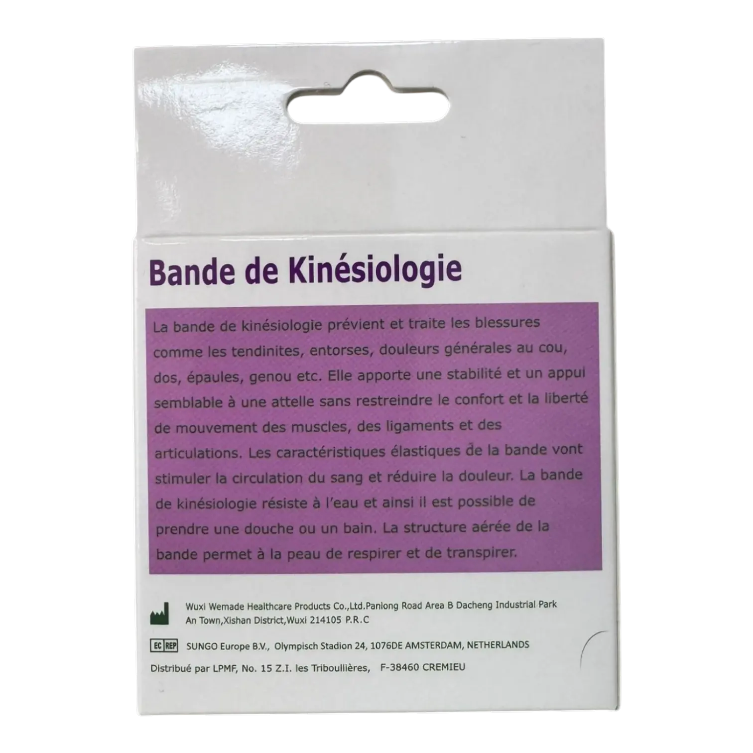 Rouleau de bande de kinésiologie bleue ou rose