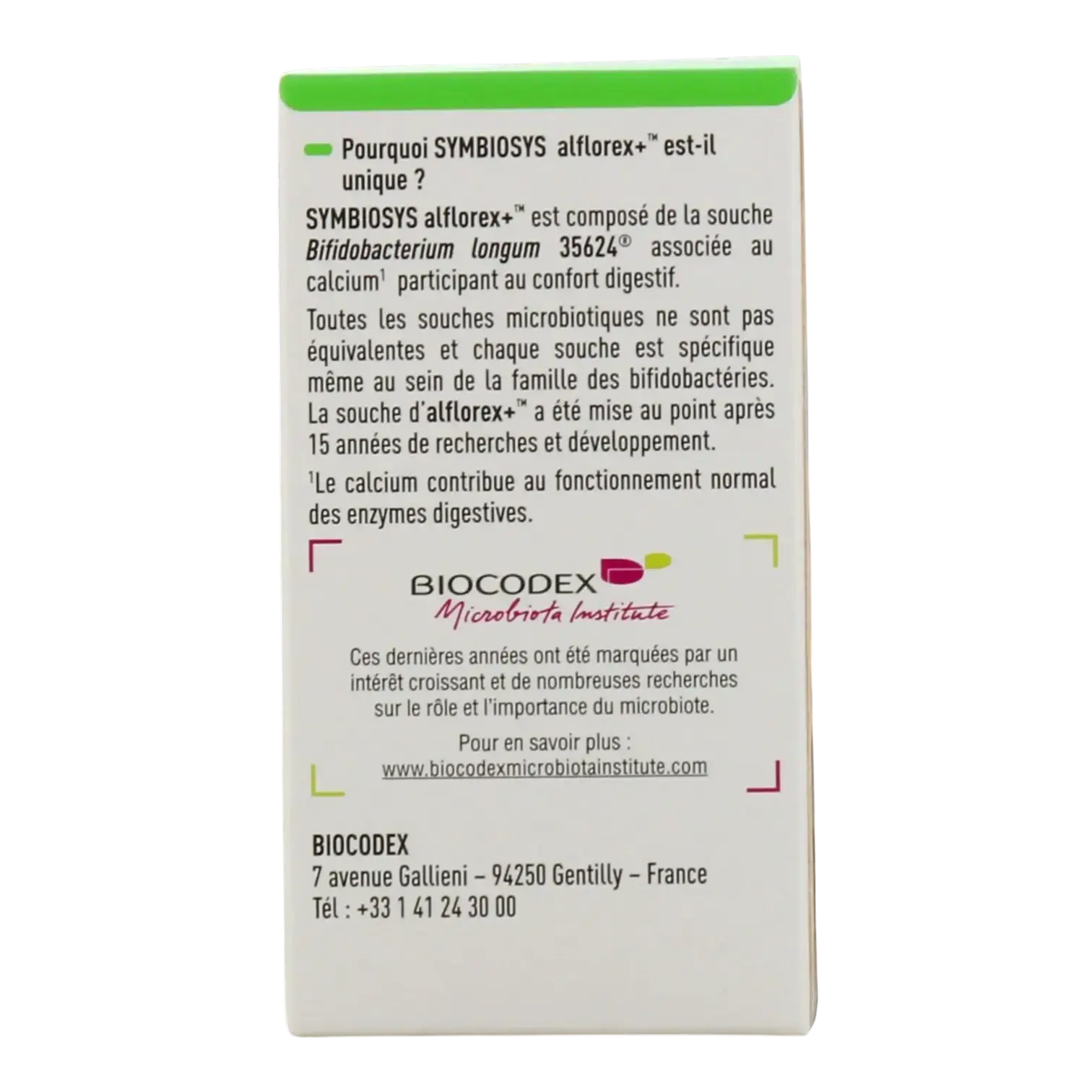 Boîte de BIOCODEX Symbiosys Alflorex+ Confort Digestif 30 Gélules