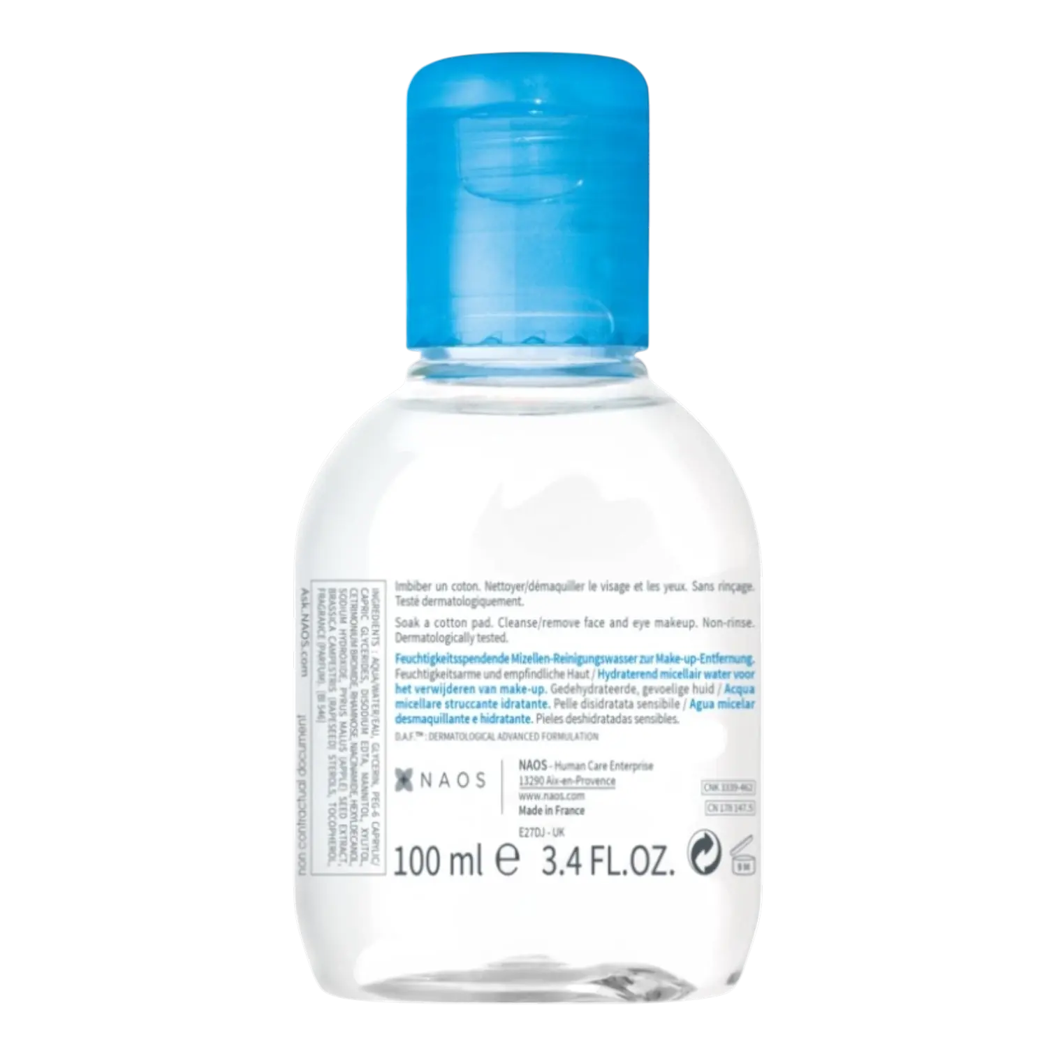 Flacon de Bioderma Hydrabio H2O Eau Micellaire 100ml