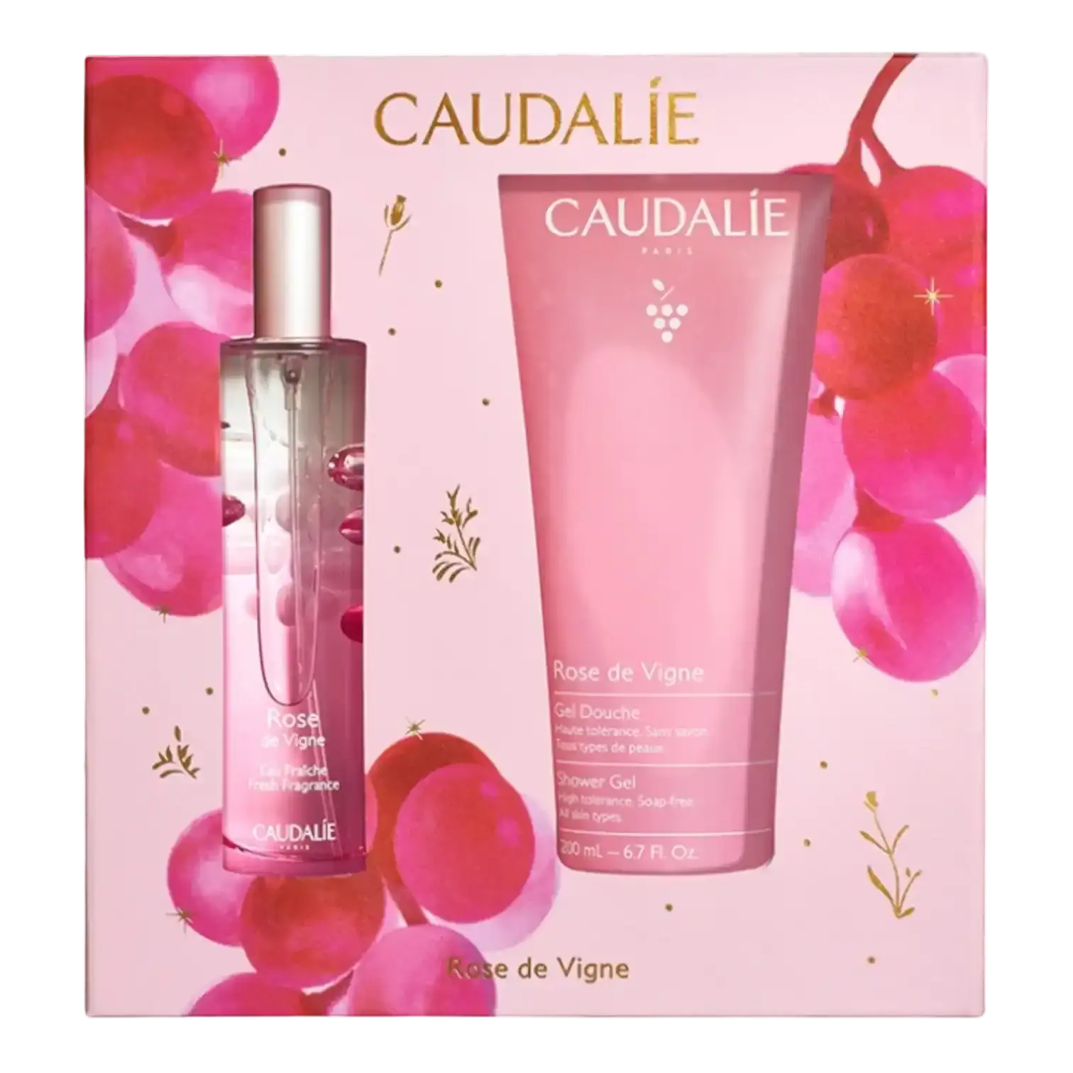 Coffret Caudalie Eau Fraîche Rose de Vigne