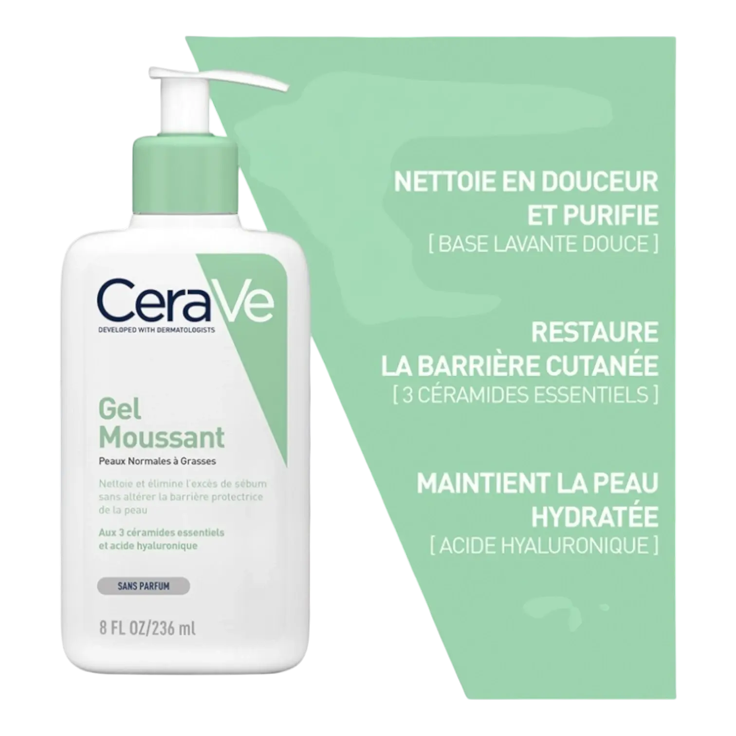 Flacon pompe du Gel Moussant CeraVe