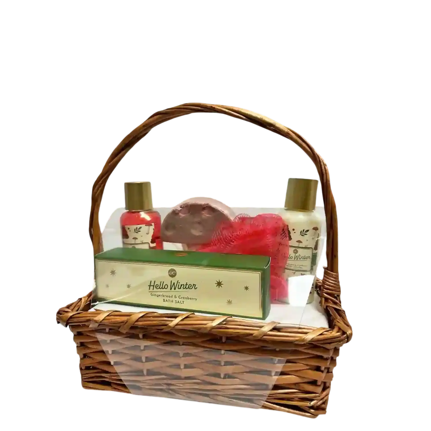 Coffret Hello Winter Panier Osier Pain d'épices