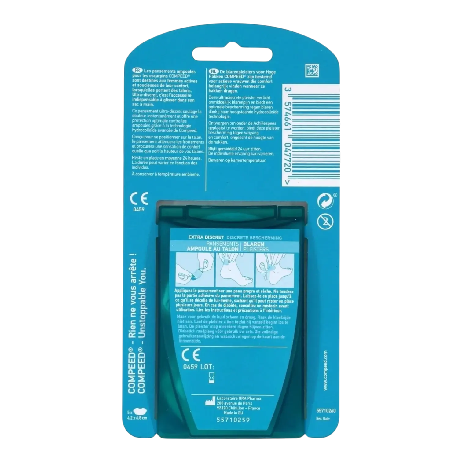 Boîte de Compeed Pansements Ampoules Talons Spécial Escarpins