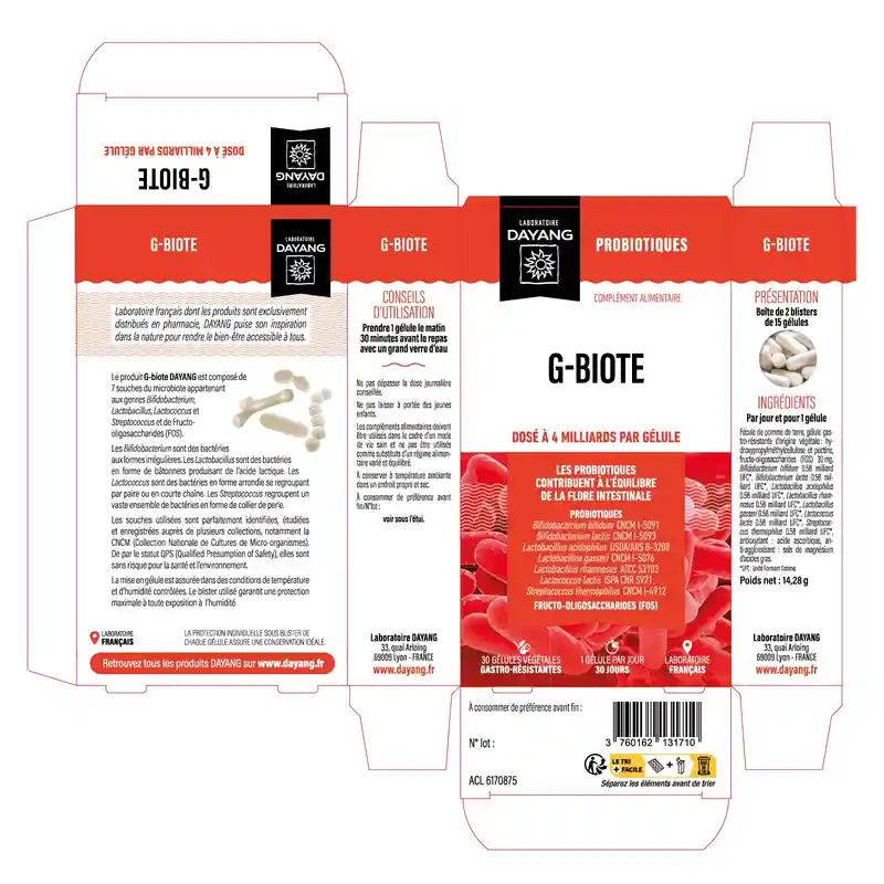 Boîte de DAYANG G-Biote 30 gélules