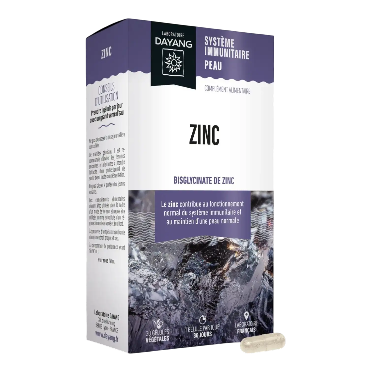 Boîte de DAYANG Zinc 30 gélules