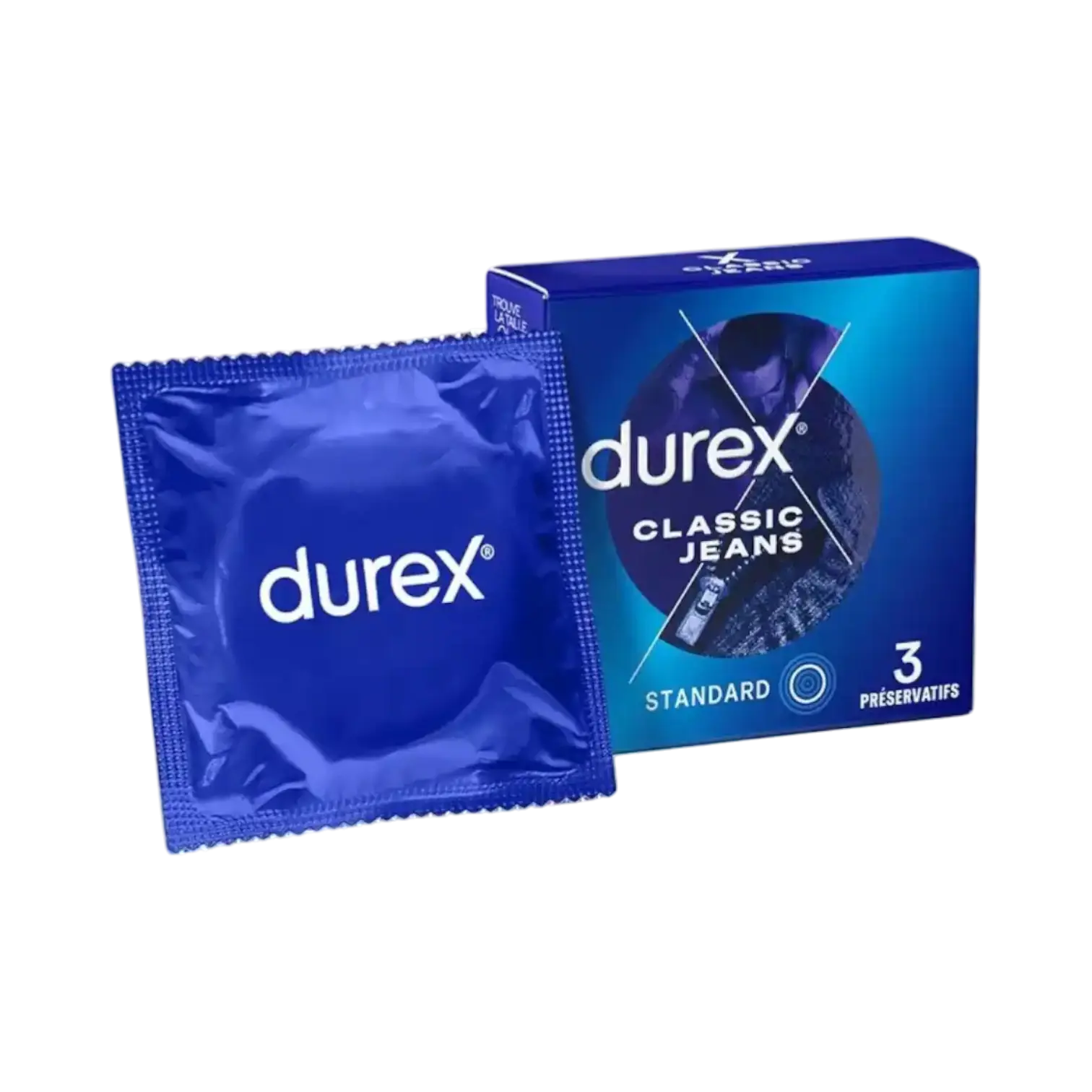 Boîte de 3 préservatifs Durex Classic Jeans