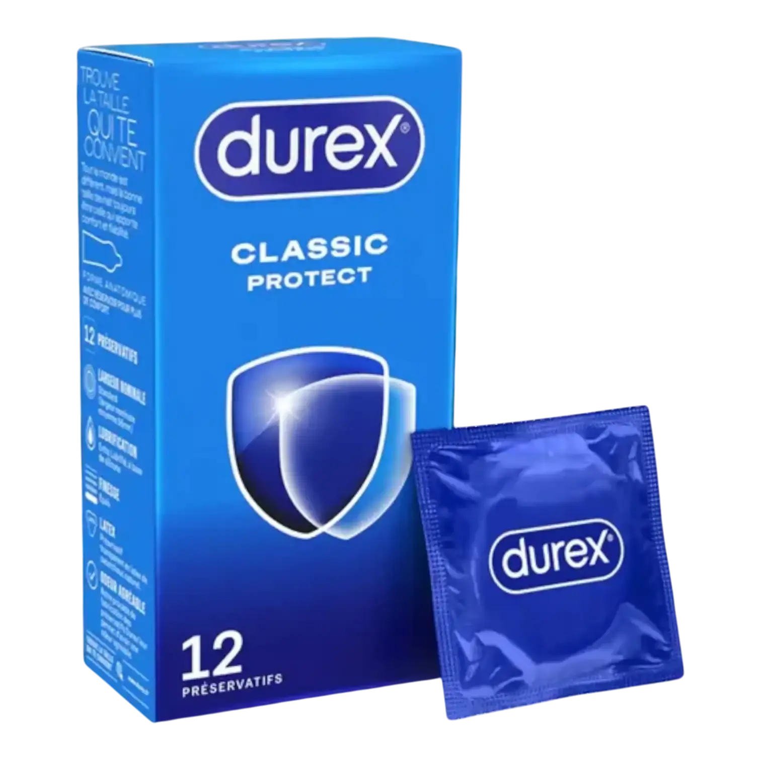 Boîte de 12 préservatifs Durex Classic Protect