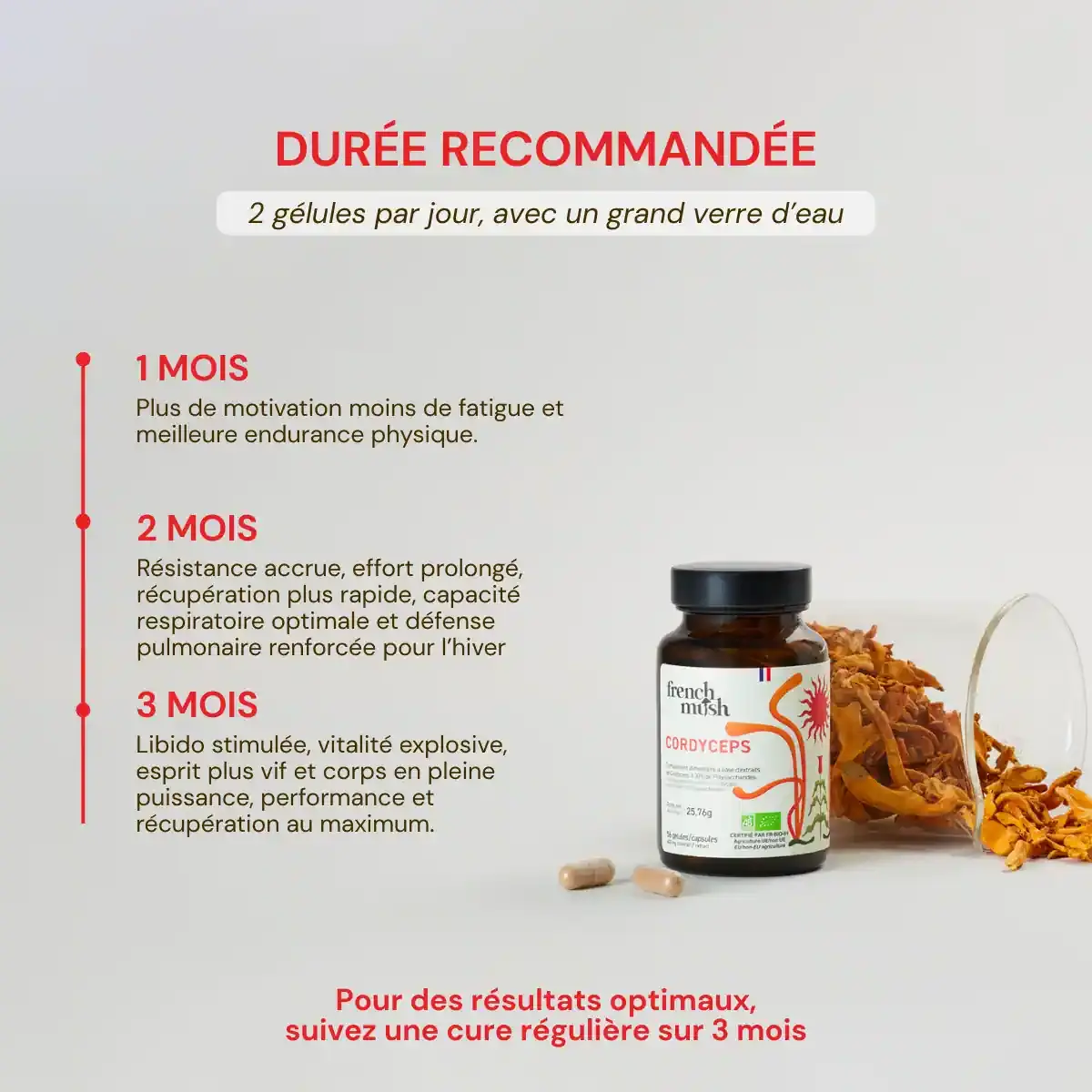 Pilulier French Mush Le Cordyceps Bio 56 gélules