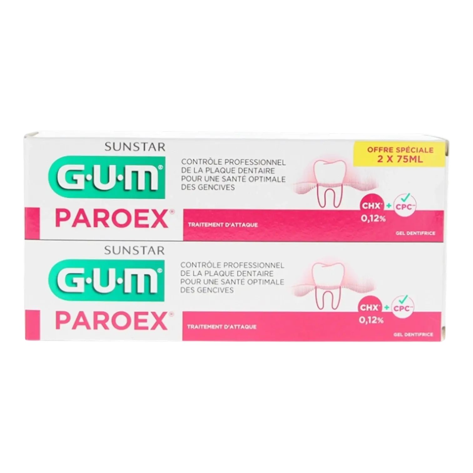 Tube de GUM Paroex Gel Dentifrice