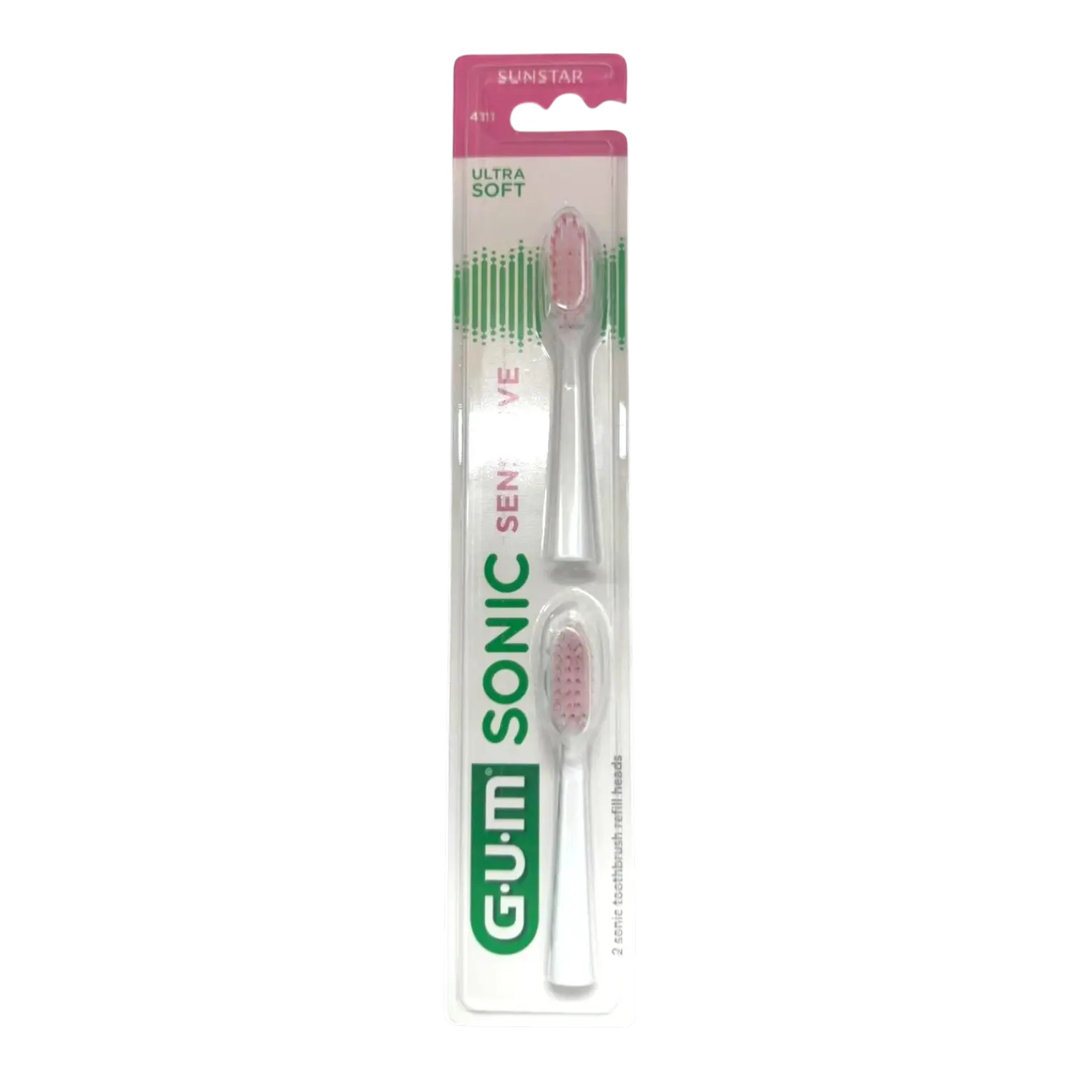Pack de 2 têtes de brosse GUM Sonic Sensitive Ultra Souple