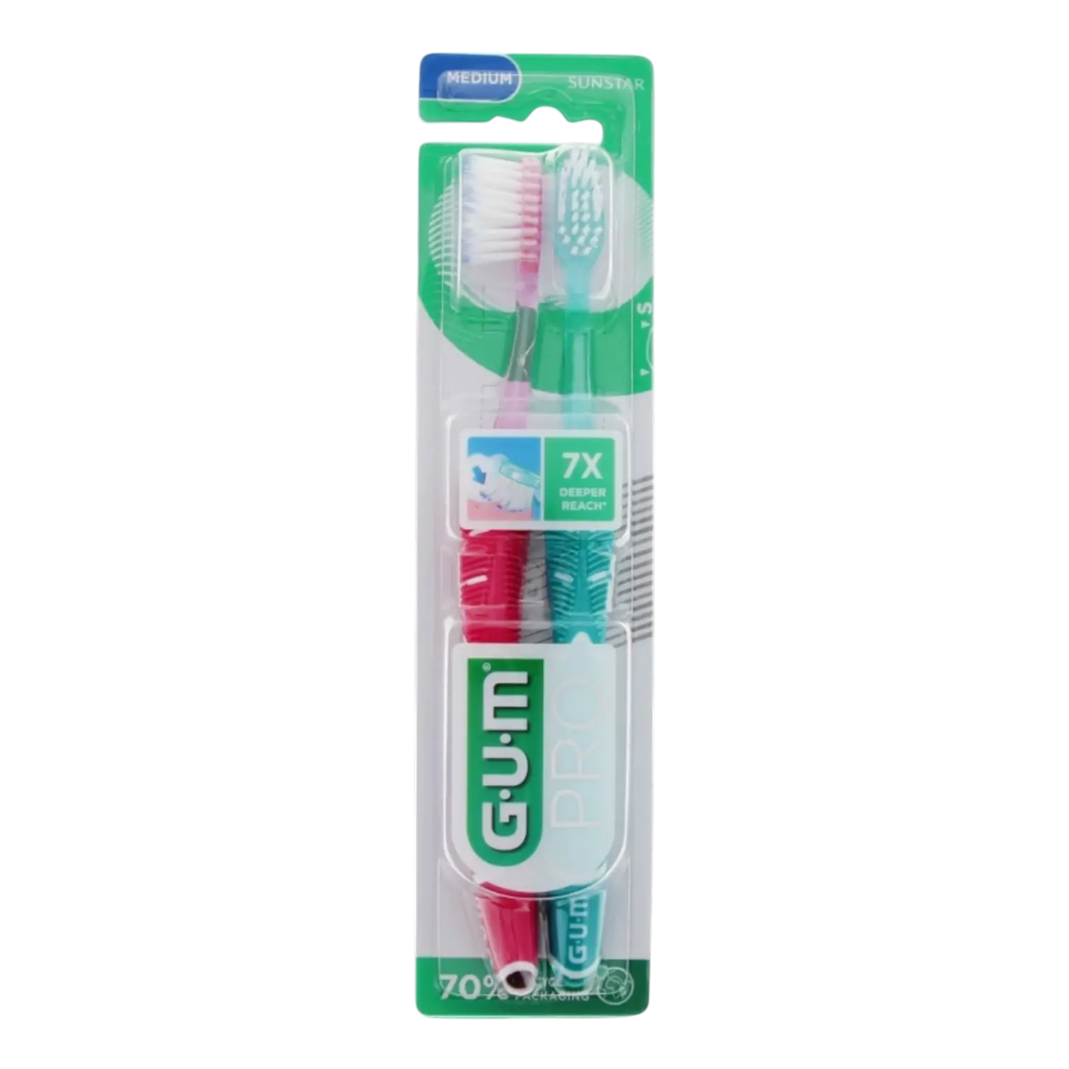 Pack de deux brosses à dents GUM Technique Pro Médium