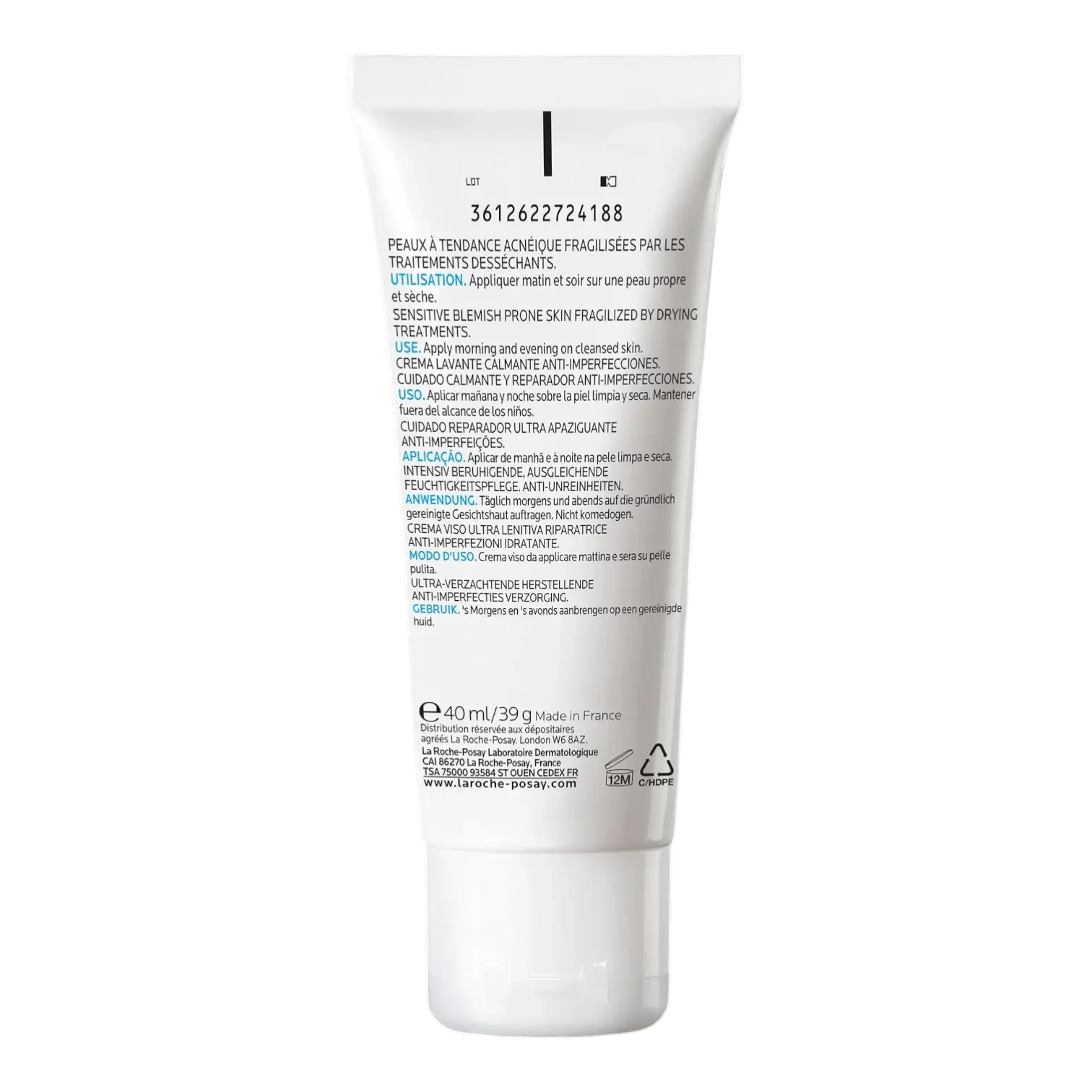 Tube de La Roche-Posay Cicaplast Baume B5+ 40ml