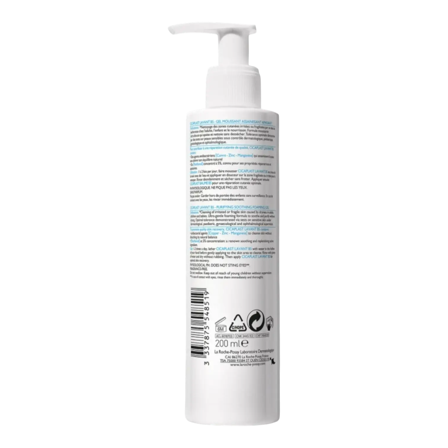 Flacon de La Roche-Posay Cicaplast Lavant B5 200ml
