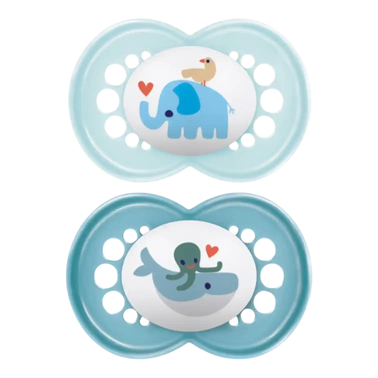 Lot de 2 sucettes MAM Original Nature 2-6 mois avec boîte de stérilisation