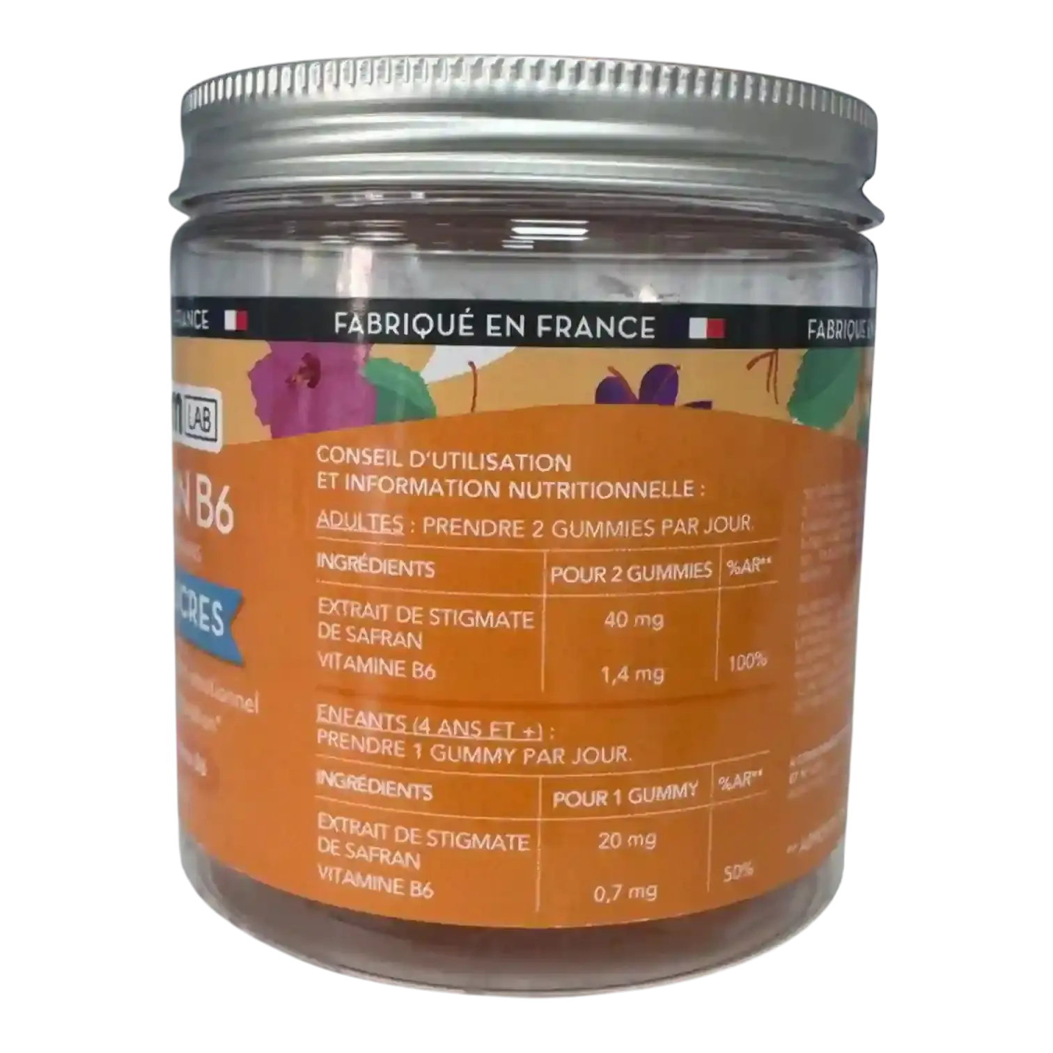 Pilulier de Mium Lab Gummies Safran et Vitamine B6