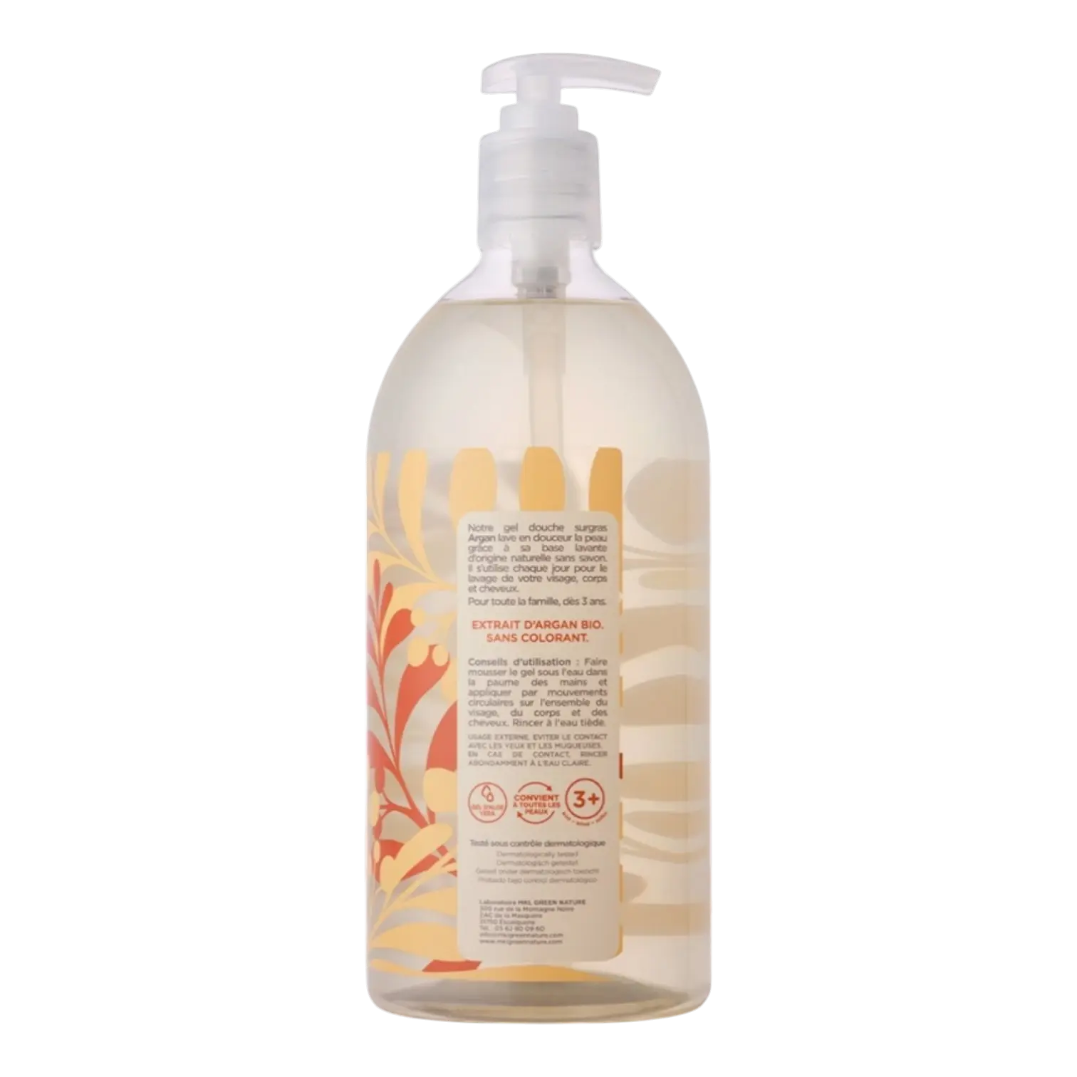 Flacon de MKL Green Nature Gel Douche Surgras Argan Bio