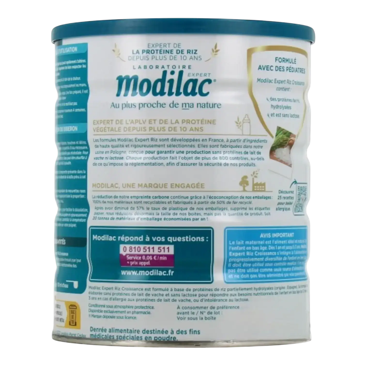 Boîte de lait Modilac Expert Riz 3ème âge