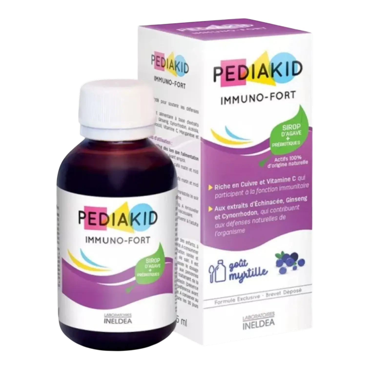 Flacon de sirop PEDIAKID Immuno-Fort pour les défenses immunitaires de l'enfant
