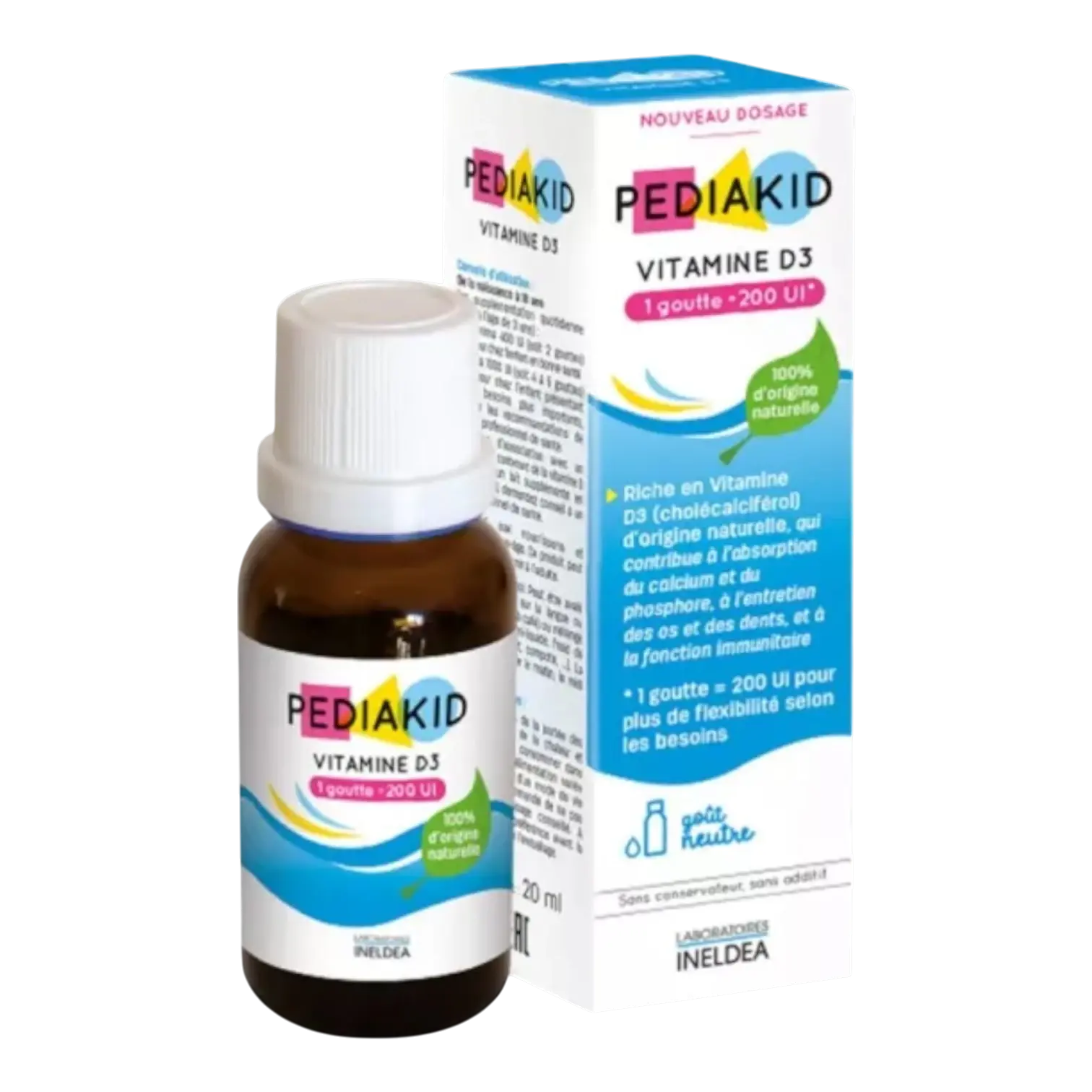 Flacon compte-gouttes de PEDIAKID Vitamine D3