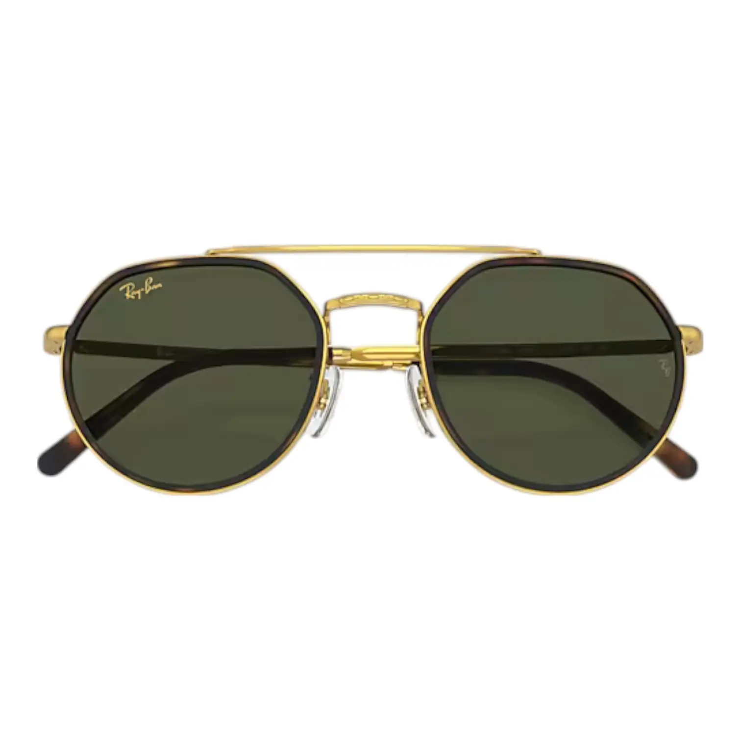 Paire de lunettes de soleil Ray-Ban RB3765 avec monture Or Legend et verres verts