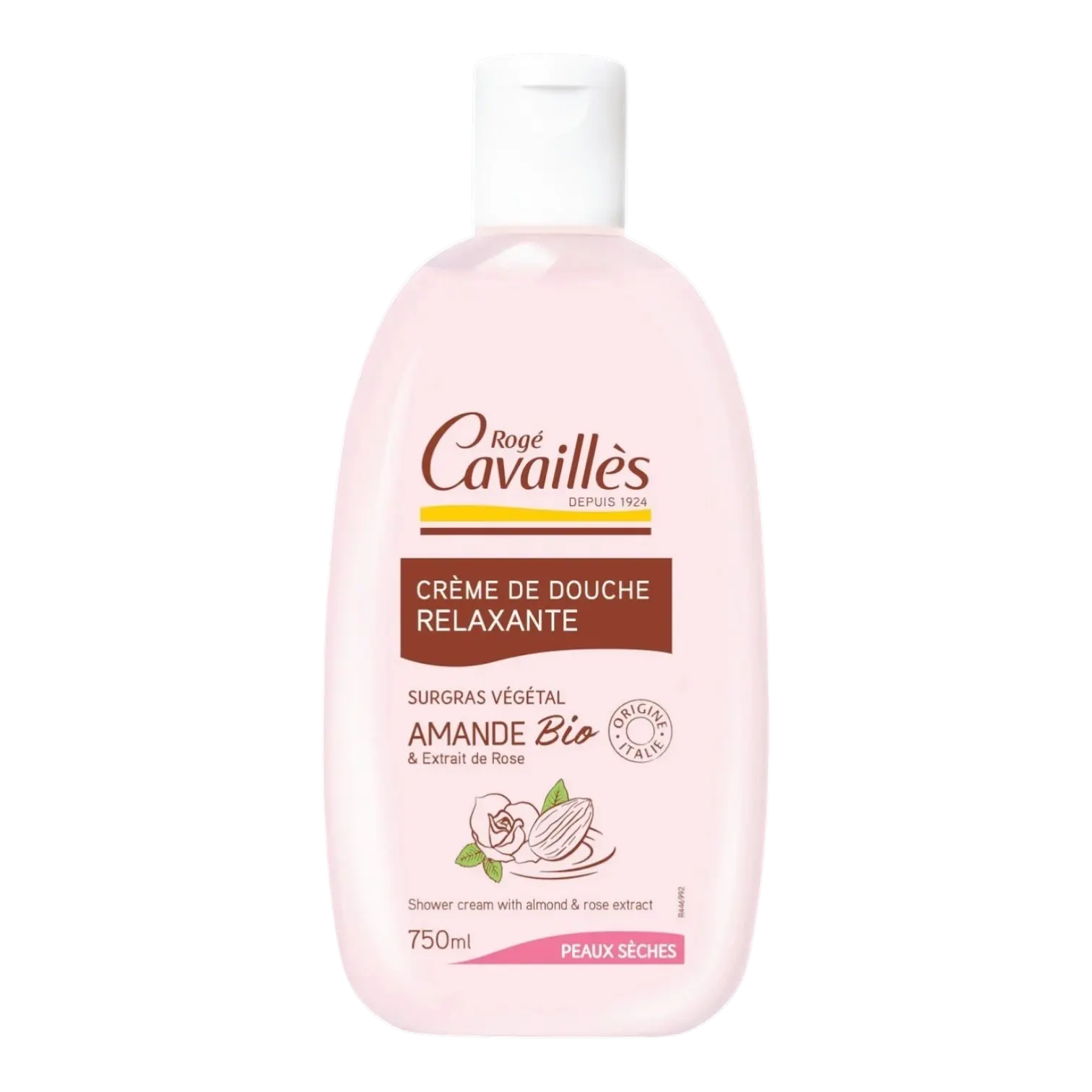 Flacon de Rogé Cavaillès Crème de Douche Beurre d'Amande & Rose