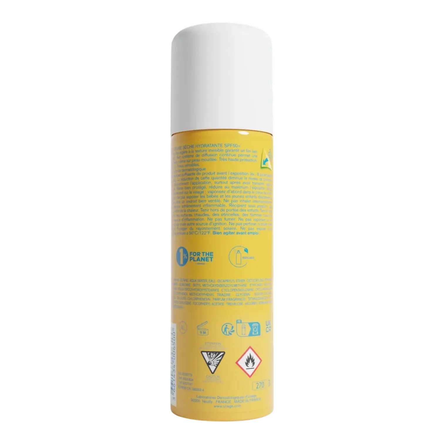 Flacon de Uriage Bariésun Brume Sèche Hydratante SPF50+