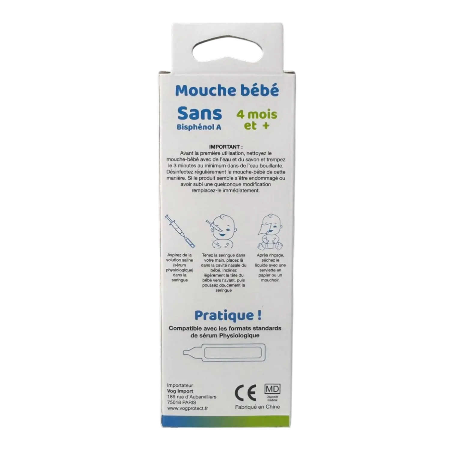 Lot de 2 seringues mouche-bébé VOG